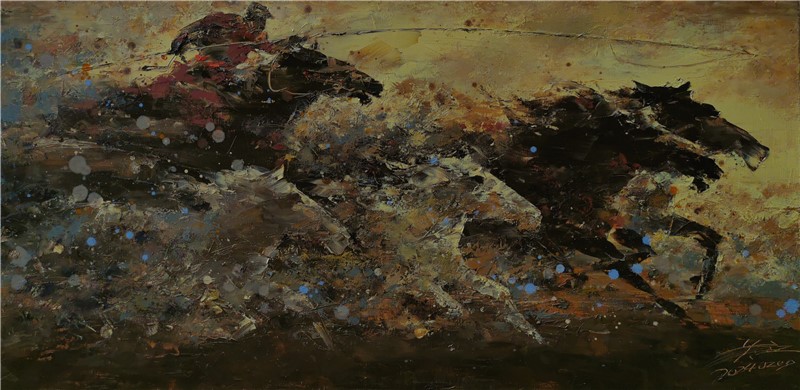 100cm X 50cm 布面油画