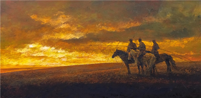 100cm X 50cm 布面油画